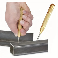 5-Inch Spring Automatic Center Punch - Steel, Precision Marking and Hole Initiation Tool
