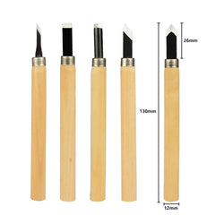 Wood Carving Chisel Knife Set 12pcs Woodworkers Gouges Hand Tool Engraving Cutter
