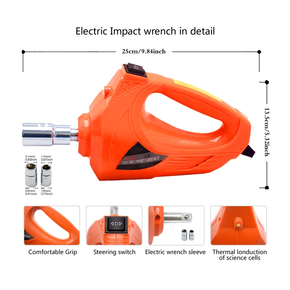 Electric Wrench 1 half Inch 480N 12V Impact Wrench for Removing Car Tire Auto Tyre Demount Tool