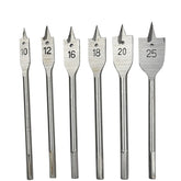 6Pcs Hole Saw Drill Bits Set Wood Flat Spade Drill Bit 10/12/16/18/20/25mm