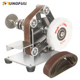 Belt Grinder DIY Electric Sander Polisher Mini Muiti-function Machine Grinding Belt Sander Machine Edges Sharpener Machine