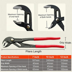 Quick Adjust V Jaw Tongue Groove Pliers 7/10/12inch V-Jaw Quick Adjust Tongue and Groove Pliers with Push-Lock and Cushion Grip