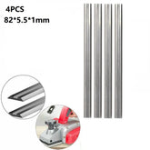 4pcs 82mm Electric Planer Blades HSS Reversible Wood Planer Blade Soft Hard Woods Ply-wood Board Woodworking Machinery Parts