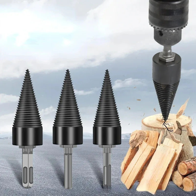 32/42/45/50MM Wood Splitter Drill Hammer Drill Firewood Splitter Driller Square/Round/Hex Shank Drill Bit Split Drilling Tool