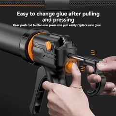 Caulk Gun Universal Silicone Glue Applicator With Non-Drip Tip For Home Kitchen Bathroom Basic Sealant Maintenance Too