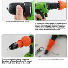 Electric riveting gun, riveting gun, riveting machine, fully automatic conversion head, core pulling and riveting machine