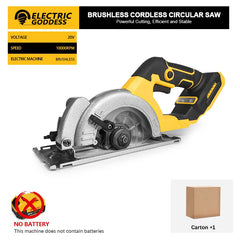 Electric Goddess 5in Brushless Cordless Circular Saw 1000W Handheld Woodwork Saw Power Tool