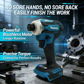 Makita DTD17118V Lithium-Ion Impact Driver with Brushless Motor for LongevityCompatible with Battery Packs