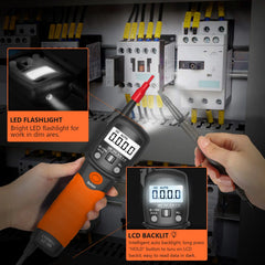 Digital Pen Multimeter Voltmeter Continuity Tester AC DC 600V Voltage Tester Multi Tester Meter with Auto Range Measures Voltage