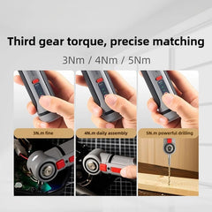 Masterproof 4V Mini Electrical Screwdriver Set Smart Scalable Cordless Electric Screw Driver Suit USB Rechargeable Drill Tools