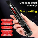Heavy-Duty Black Blade Utility Knife | Multi-Purpose Cutter for Unboxing & Crafts | Thickened Office & Home Tool