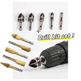 Metal Drills Five Blade Chamfering Machine Hexagonal Handle Drill Bit Woodworking Drilling Special Drill Bit Tool Parts Bit Set