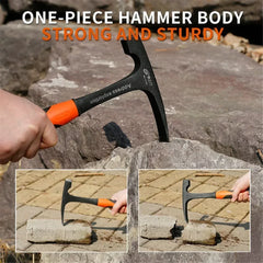 Multifunctional Hand Tool Geological Hammer Mine Exploration Survey Pointed Tip Multi-tool Construction Professional Tools