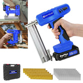 DayPlus 21V 2-in-1 Cordless Nailer & Stapler, Li-ion Battery Nail Gun Kit with Charger, 500 Nails+Staples for Home Woodworking DIY