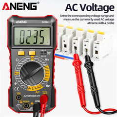 Digital Multimeter Multifunctional AC/DC Voltage Tester 2000 Counts Voltage Resistance Meter Handheld for Diode/Transistor Check