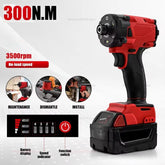 Wireless Brushless Electric Wrench 18V Impact Driver for Truck Car Repair Rechargeable Power Tool No Battery Included