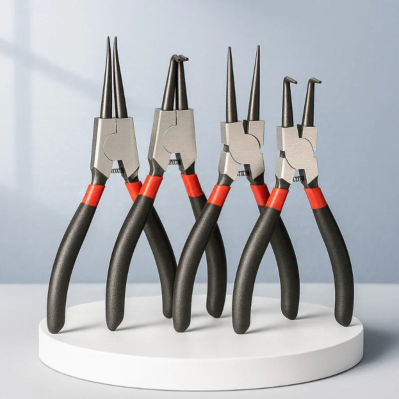 5-In Circlip Pliers,,Retaining Ring Pliersfor Removing Installing Puller Locking Rings ShaftsNeedle nose Pliers