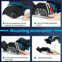 Makita 3 Inch Electric Cordless Angle Grinder Tile Cutter for Wood Tile Plastic 19500RPM Cut Off Tool for 18V Battery