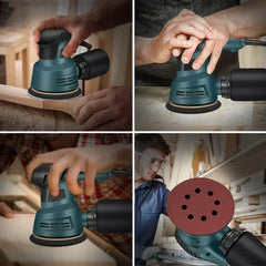 Electric Sander 300W Machine Random Orbital Polisher 110V&220V Variable Speed Sander with 125mm Sandpaper Car Polishing Machine