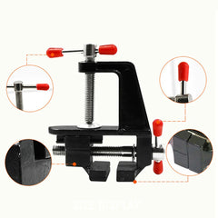 Mini Bench Vise Small Table Bench Vise Clamp Steel Screw And Handle For Household Diy Woodworking Hand Tools Aluminum Black