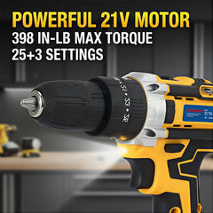 21V Electric Screwdriver Cordless Drill Set, Household Power Drill Driver Home DIY Tool Kit