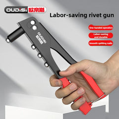 Professional Heavy Duty Rivet Gun Hand Riveter Tool Kit with 100Pcs Rivets for Furniture Trailer Boat - Pop Rivet Gun Set