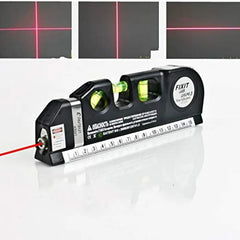 8 Feet Measure Laser Level Line Tool Multipurpose Laser Level Kit Standard Cross Line Lase Tape Ruler with Metal Tripod Stand