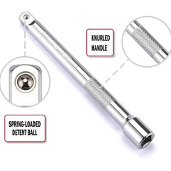 1/4" 3/8" 1/2" Drive 50/100/150/250mm Socket Ratchet Wrench Extension Bar Set Hand Tool