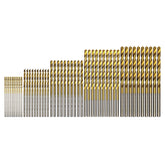 50pc titanium plated twist drill set 1-3mm small drill bit electric drill drilling set DIY woodworking drilling and opening tool