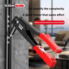 Professional Heavy Duty Rivet Gun Hand Riveter Tool Kit with 100Pcs Rivets for Furniture Trailer Boat - Pop Rivet Gun Set