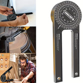 Miter Saw Protractor Featuring Precision Laser-Inside Outside Miter Angle Finder for Carpenters Plumbers and All Building Trades