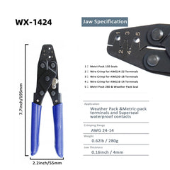 Crimping Tool for Molex, Delphi, Deutsch, AMP/Tyco,Universal Wire Terminal Crimper for Electrical, Harness, and Cable Assembly