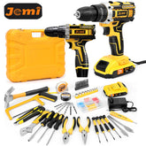 Jemi 12V/21V Cordless Electric Drill Set 45Nm Impact Drill