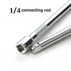 1/4" Socket Ratchet Wrench Extension Bar 50/75/100/150mm Steering Sleeve Connecting Rod Accessories Adjustment Hand Tools