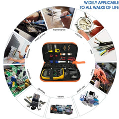 Soldering Iron Kit Welding Tool, Soldering Kit with LCD Digital Multimeter, 60W Soldering Iron with 5 Extra Tips, Stand