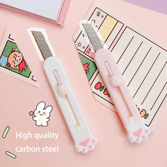 Utility Knife Box Cutter Mini Cute Knife Portable Express Package Removal Knife Student Office Tools Paper Cutting Paper Cutter