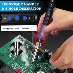 Soldering iron kit, 80W 110V LED digital soldering iron, with ceramic heater, portable soldering tool set