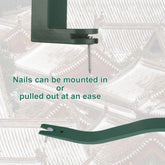 Steel Construction Nail Puller Sturdy Design Snake Shape Pry Bar Green Color Portable Design Nail Remover Tool Furnish Roof