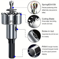 Hole Saw Cutter Drill Bit Set Holesaw Core HSS Wood Soft Metal Sheet Plastic PVC Stainless Steel High Speed for Power Tool