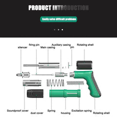 NailsShooting Machine Mini Nail Fixing Device 3-Speed Adjustable Manual Steel Nail Gun Wall Fastening Woodworking Riveting Tools
