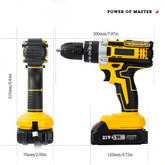 Cordless Power Drill 21V Handheld Lithium Battery Charging Electric Portable Multi-Function Impact lithium Drill