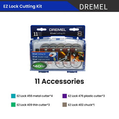 Dremel EZ688-01 EZ Lock Rotary Tool Cutting Discs Accessory Kit 11 PCS Assorted Accessories Set For Dremel Rotary Tools