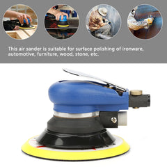 AT‑980 5"/6" Air Random Orbital Sander Round Polisher Pneumatic Hand Sanding Tool Random Orbital Sander Round Sander Sander