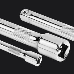 3pcs 1/4 Inch Socket Ratchet Wrench Extension Bar 50/75/100mm Long Bar Steering Sleeve Connecting Rod Socket Extender Hand Tools