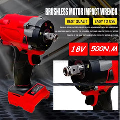 Wireless Brushless Electric Wrench 18V Impact Driver for Truck Car Repair Rechargeable Power Tool No Battery Included