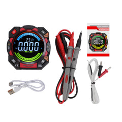 Digital Multimeter 6000Counts NCV Voltage Tester with VA Backlit LCD Data Hold Capacitance Temperature Frequency Duty Cycle Test