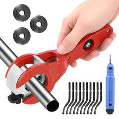 Ratcheting Pipe Cutter Tool Ratchet Type Tube Pipe Cutter Fast Tube Cutting Tool for Cutting 5/16 to 1 1/8 Inches PVC Stainless