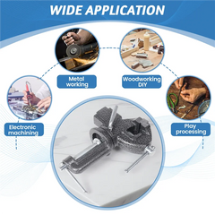WCS-50Type Table Vise 360° Universal Clamp On Vise For Woodworking Jewelry Making Craft