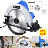 DayPlus Circular Saw 1500W 5000RPM Electric Power Circular Saw with Laser Guide, 0 to 45° Bevel Angle, 180mm Saw Blade