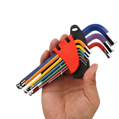 Allen Key Set L Wrench Kit For Allen Screw 9PCS Long Arm Hex Key Set 1.5mm To 10mm Hexagon Spanner Hand Tools For Bicycle Repair